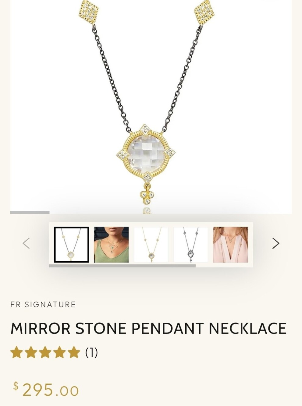 Freida Rothman Mirror Stone Necklace